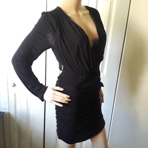 Love Chelsey Sash Lace Backless Black Mini Dress - Picture 6 of 7